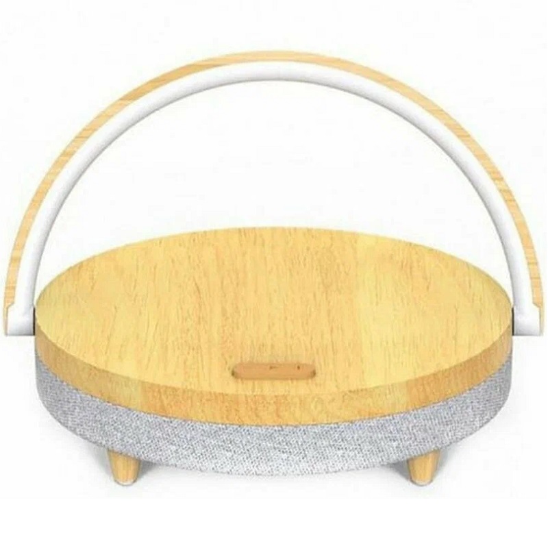 Колонка с функцией беспроводной зарядки EZVALO Wireless Charger Music Lamp (LYYD01) (Под дерево)
