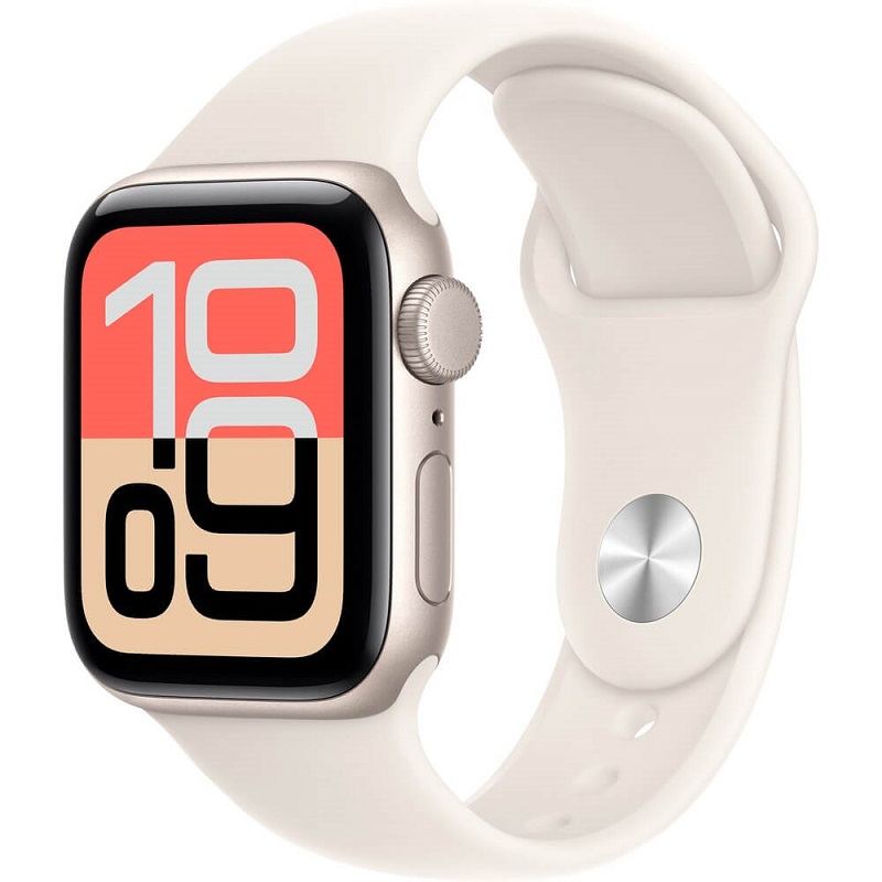 Часы Apple Watch SE 3 GPS 44mm Aluminum Case with Sport Band (Сияющая звезда/Ремешок сияющая звезда)